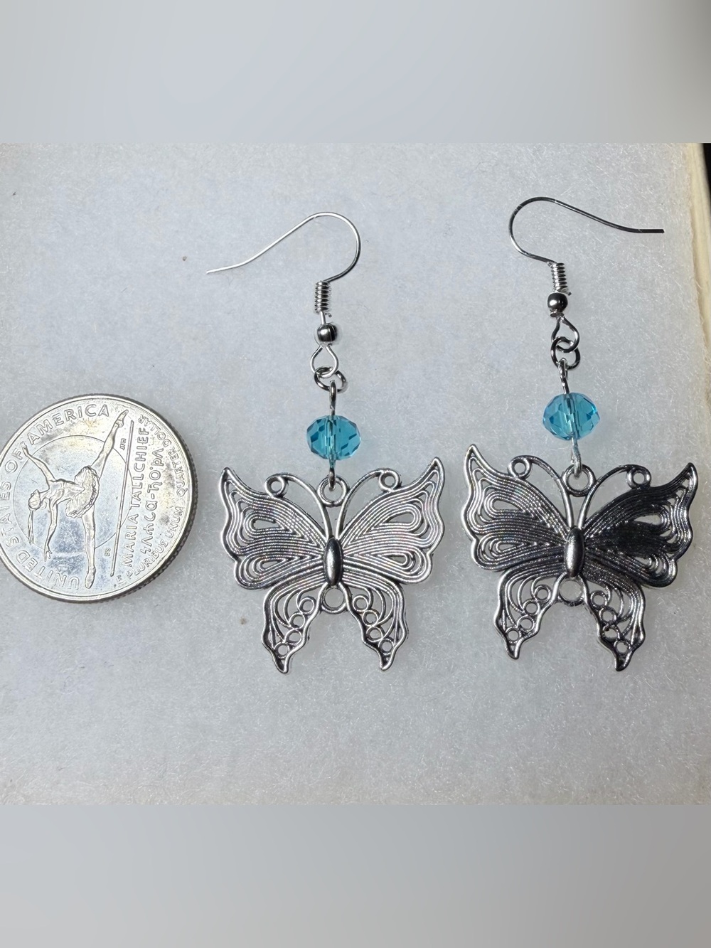 ✨Handmade✨ Silver Butterfly Earrings - Hypoallergenic